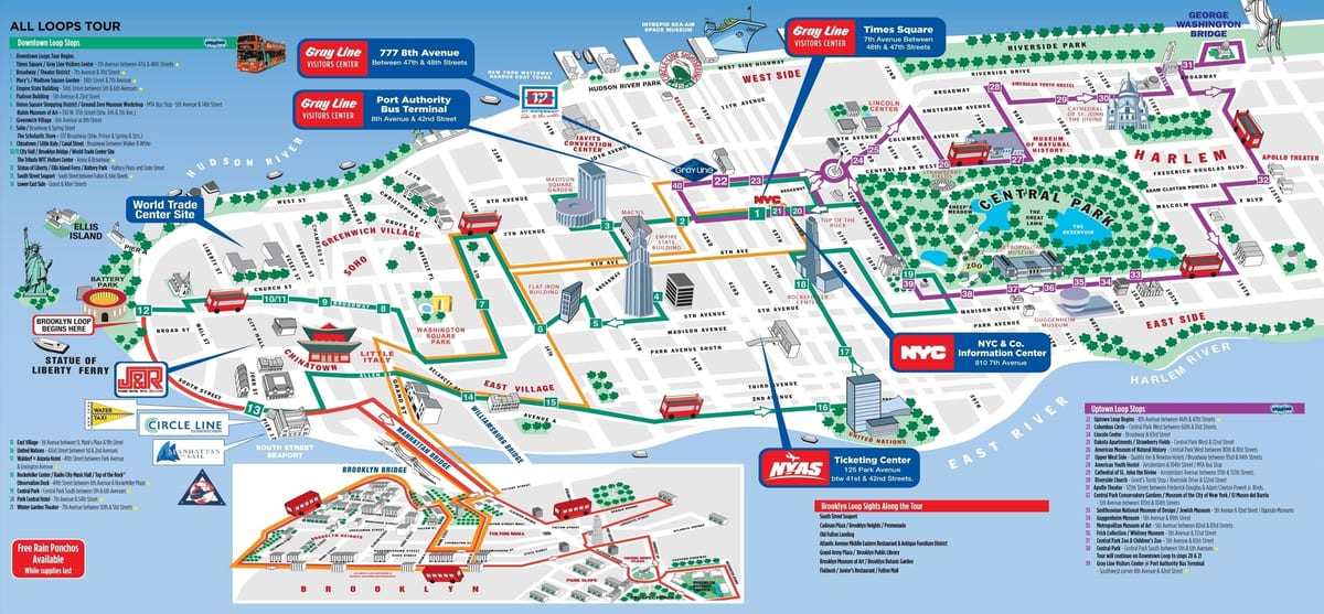 Manhattan atracções turísticas mapa