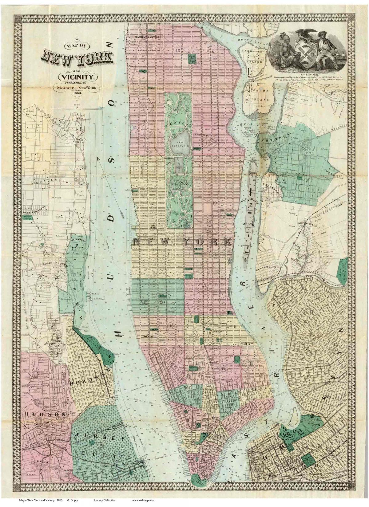 o histórico de Manhattan mapas