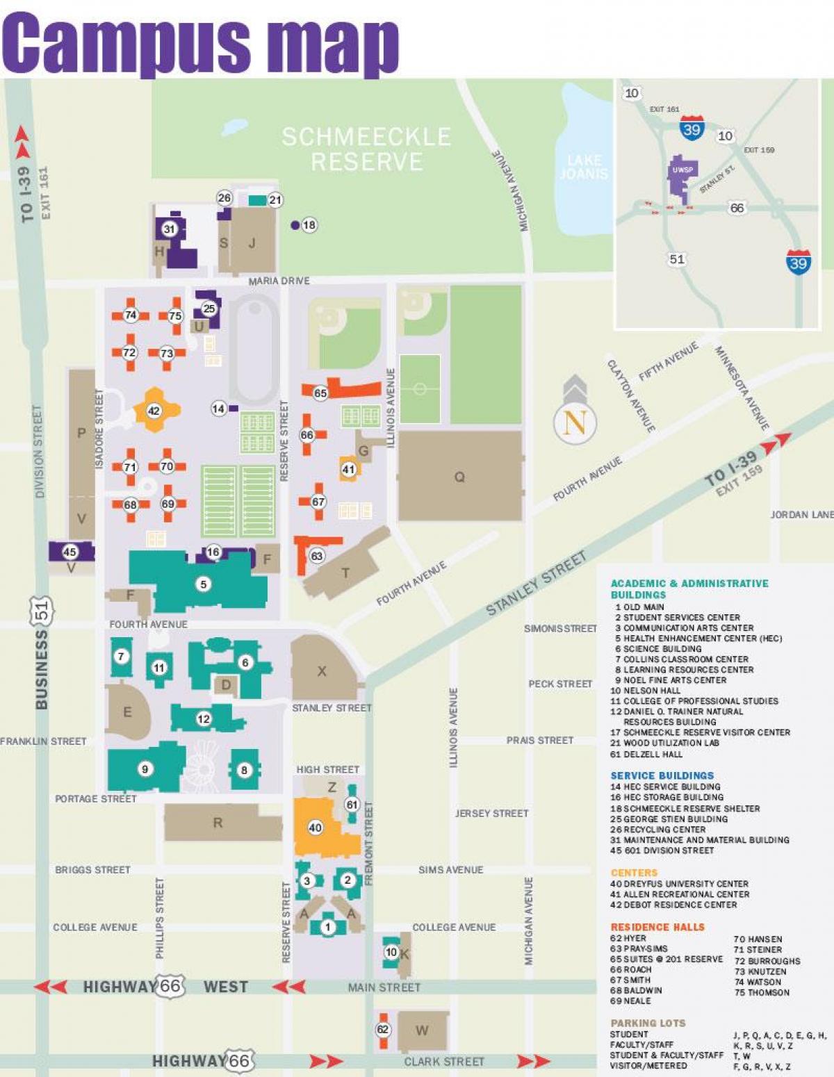 mapa do campus da NYU