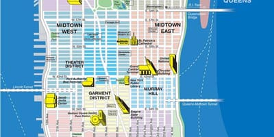 Mapa da ilha de Manhattan