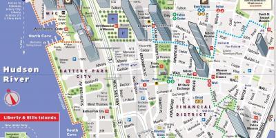 Baixa de Manhattan, mapa turístico