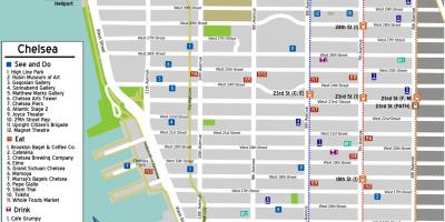Mapa de Chelsea, em Manhattan