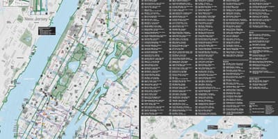 Manhattan de bicicleta mapa