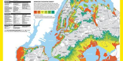 Manhattan zona de inundação mapa
