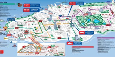 Manhattan atracções turísticas mapa