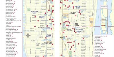 Printable mapa andando de midtown Manhattan