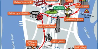 Midtown Manhattan atrações mapa